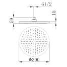 Soffione Doccia Scorpio Ø30 cm Cromato - Idrobric