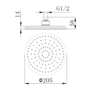 Soffione Aries Tondo Ø20 cm Cromato - Idrobric