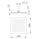 Soffione Doccia Virgo 30x30 cm Cromato - Idrobric