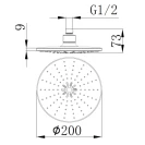 Soffione Doccia Libra Ø20 cm Cromato - Idrobric