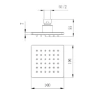 Soffione Doccia Atene Quadrato 10x10 cm - Idrobric