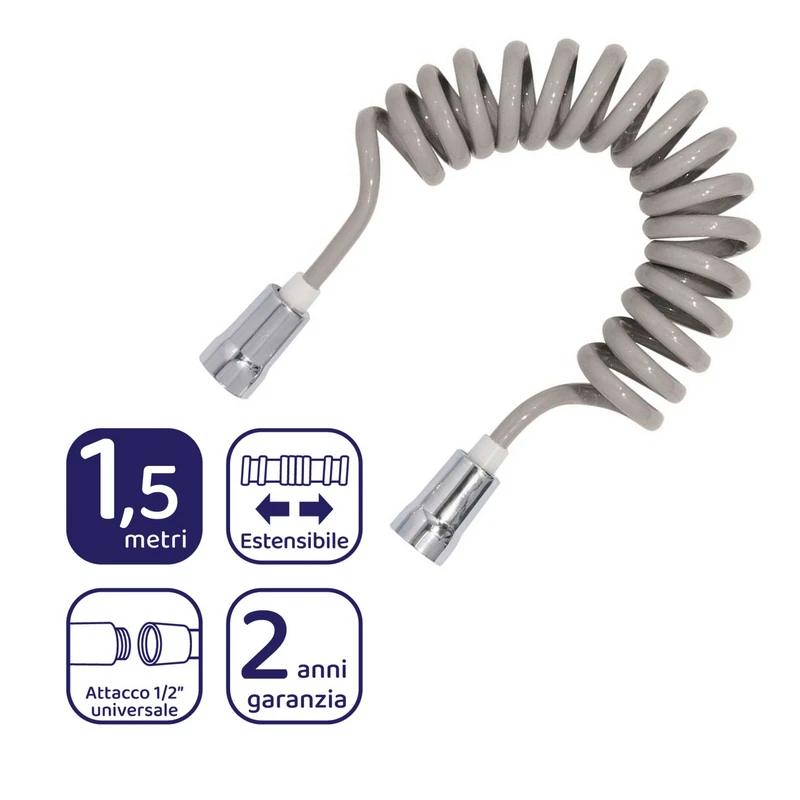 Flessibile doccia grigio estensibile Idrobric