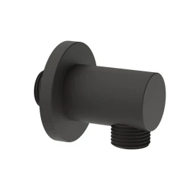 Presa Acqua Tonda in Ottone Nero Opaco Idrobric