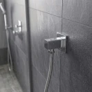Curva Presa Acqua Quadra Cromata - Idrobric