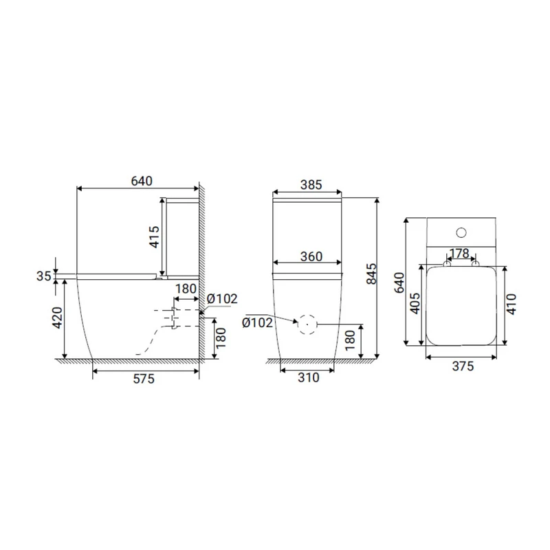 Vaso WC Monoblocco Arno Bianco - Idrobric