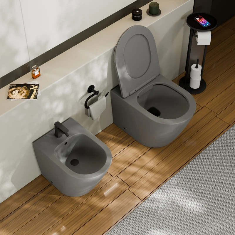 Sedile WC Nairobi Grigio Opaco - Idrobric