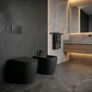 Vaso WC Strong Rimless Nero Satinato - Idrobric