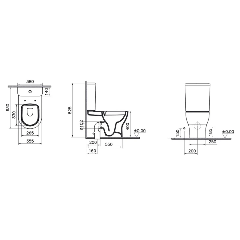 Vaso WC Monoblocco Mia Round Idrobric