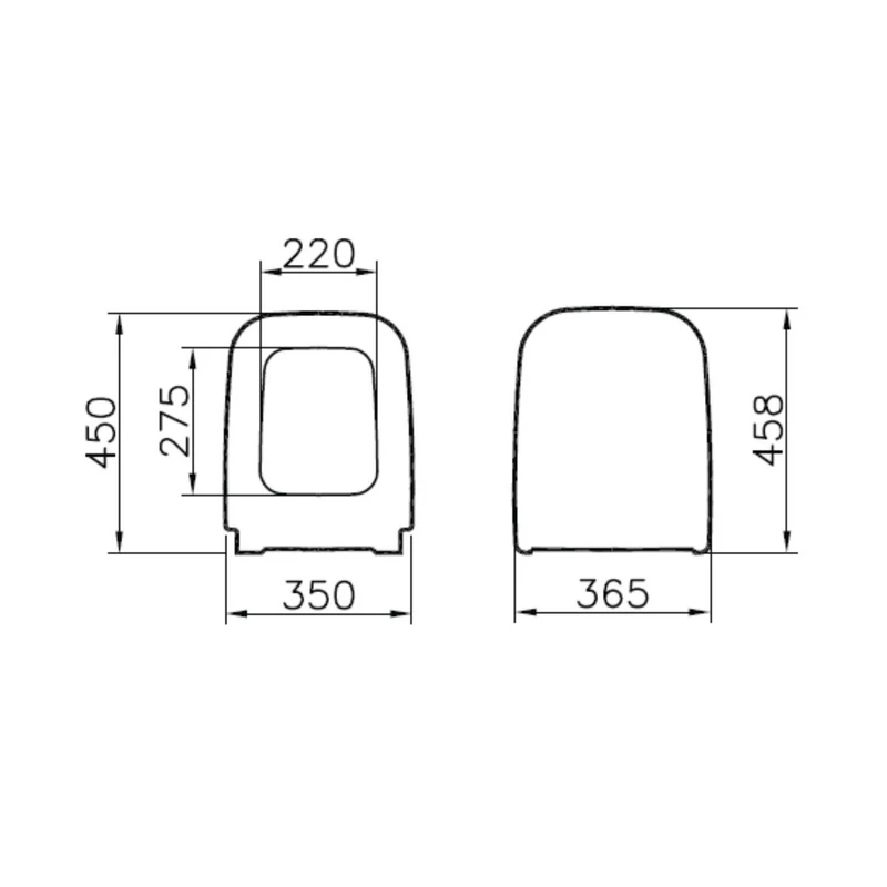 Sedile WC Mia Square Idrobric - Termoindurente