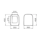 Sedile WC Mia Square Idrobric - Termoindurente