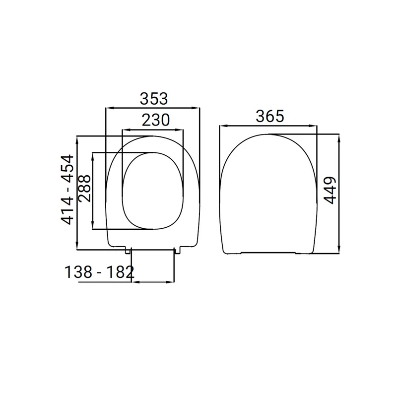 Sedile WC Termoindurente Bianco Selnova Idrobric
