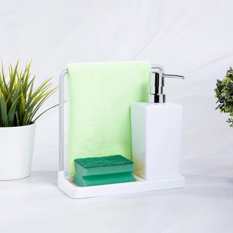 Dispenser Sapone con Porta Spugna Aquasanit