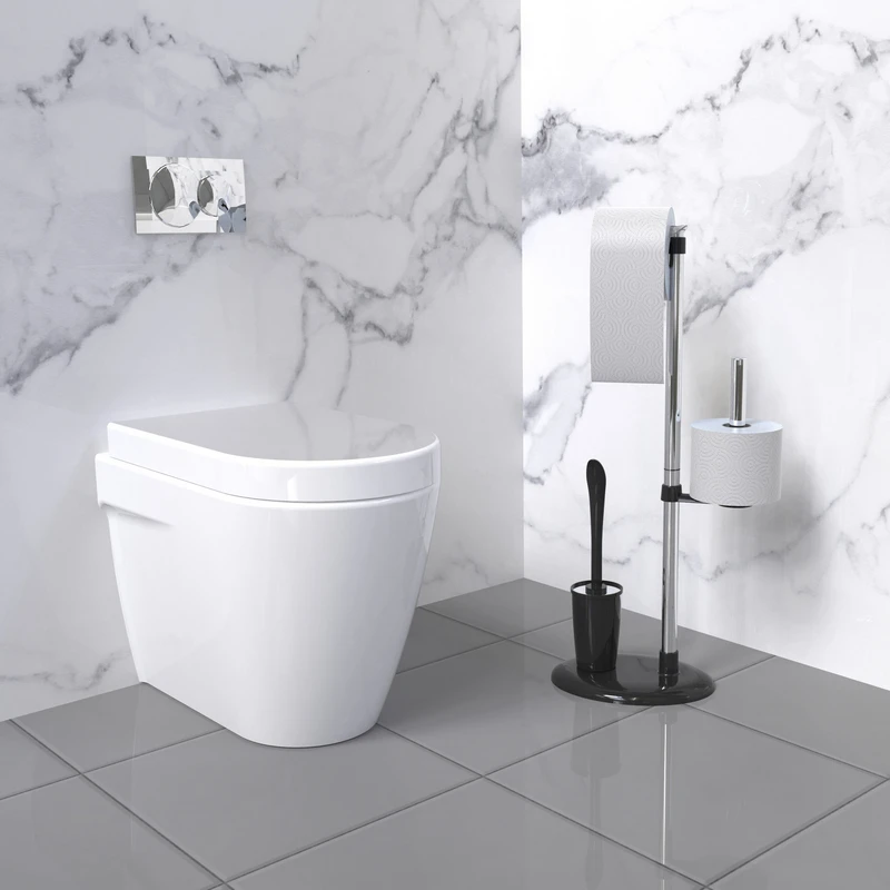 Piantana Bagno Jacky Tonda Nero Opaco Aquasanit