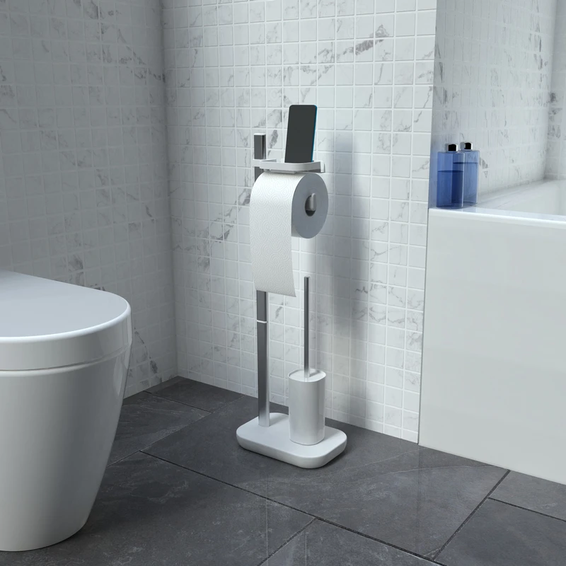 Piantana Bagno Jacky Quadrata Bianca Aquasanit
