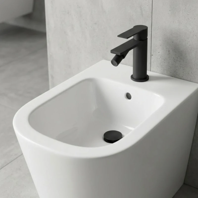Miscelatore Bidet Fold Nero Opaco Aquasanit