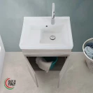 Mobile lavatoio Feridras 60 cm rovere grigio