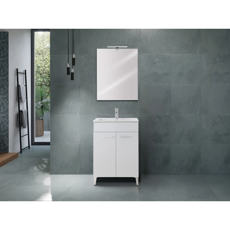 Mobile bagno Greta Feridras 60 cm bianco lucido