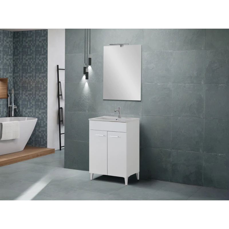 Mobile bagno Greta Feridras 60 cm bianco lucido