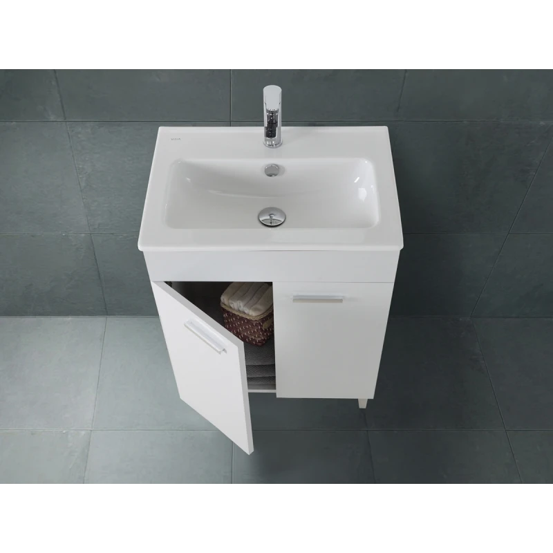 Mobile bagno Greta Feridras 60 cm bianco lucido