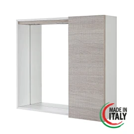 Specchiera Mondo 2.0 Feridras in rovere chiaro con LED