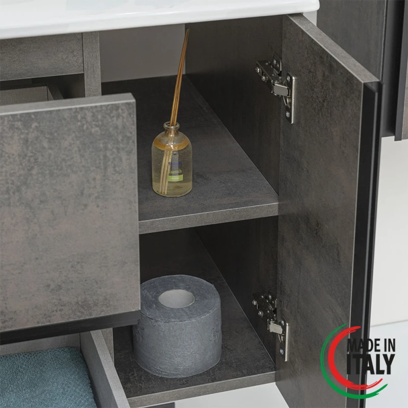 Mobile bagno Feridras Oxid 90 cm ossido grigio