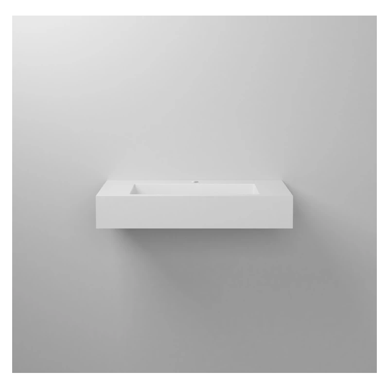 Lavabo sospeso Feridras in resina bianco 90 cm