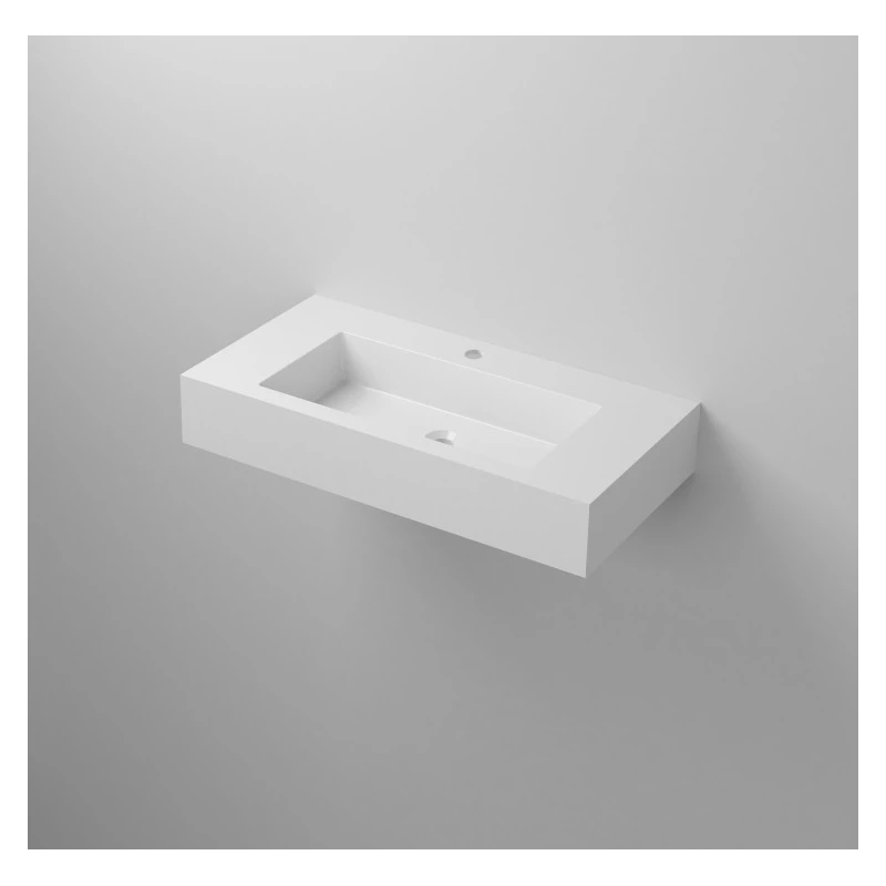 Lavabo sospeso Feridras in resina bianco 90 cm