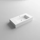 Lavabo sospeso Feridras in resina bianco 90 cm