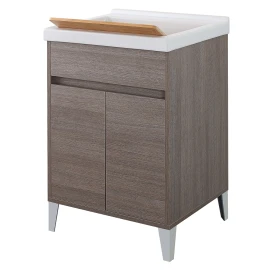 Lavatoio Feridras 60 cm rovere scuro con vasca