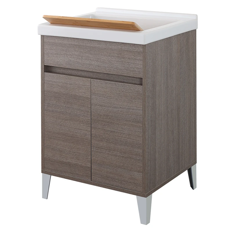 Lavatoio Feridras 60 cm rovere scuro con vasca