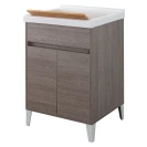 Lavatoio Feridras 60 cm rovere scuro con vasca