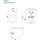 Vaso filomuro Feridras T-Color bianco opaco