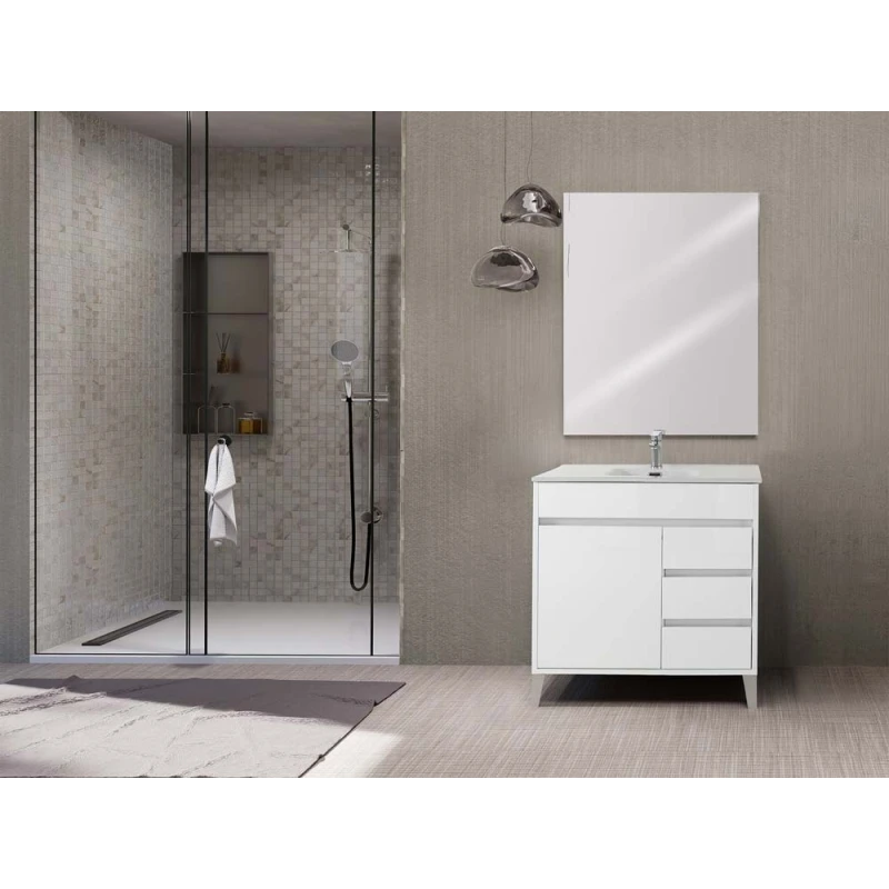 Mobile bagno Feridras Mondo 2.0 82 cm bianco laccato