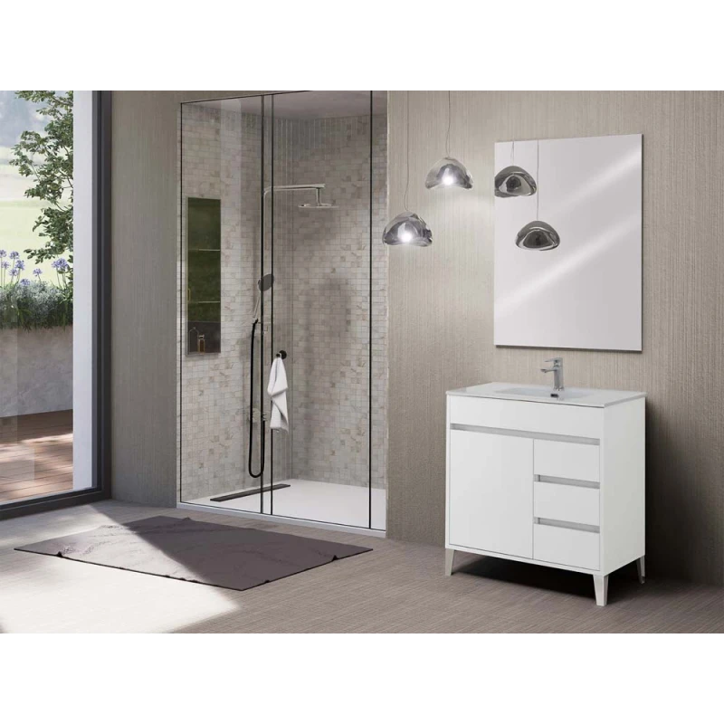 Mobile bagno Feridras Mondo 2.0 82 cm bianco laccato