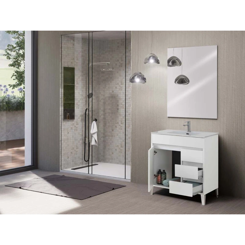 Mobile bagno Feridras Mondo 2.0 82 cm bianco laccato