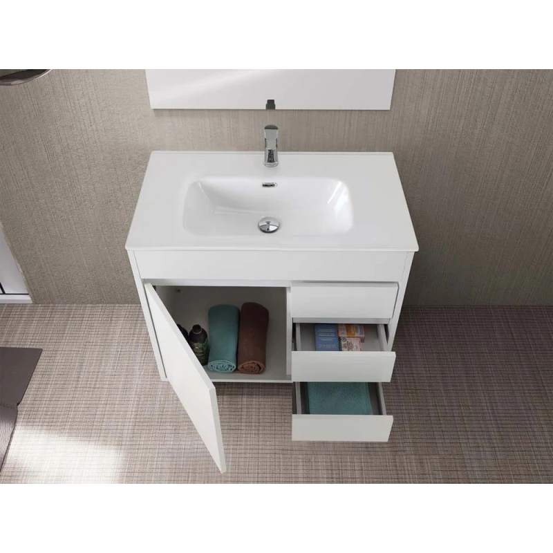 Mobile bagno Feridras Mondo 2.0 82 cm bianco laccato
