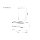 Composizione bagno Revital Feridras 100 cm bianco frassinato