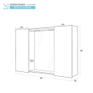 Specchiera Feridras Mondo 2.0 in rovere scuro