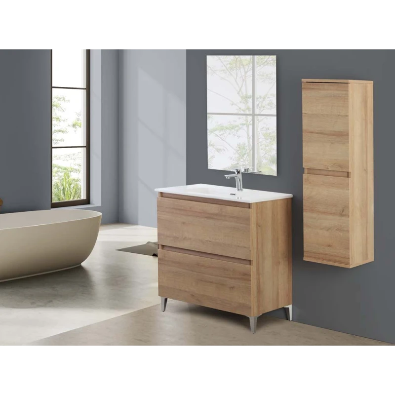 Mobile bagno Revital Feridras 80 cm in rovere