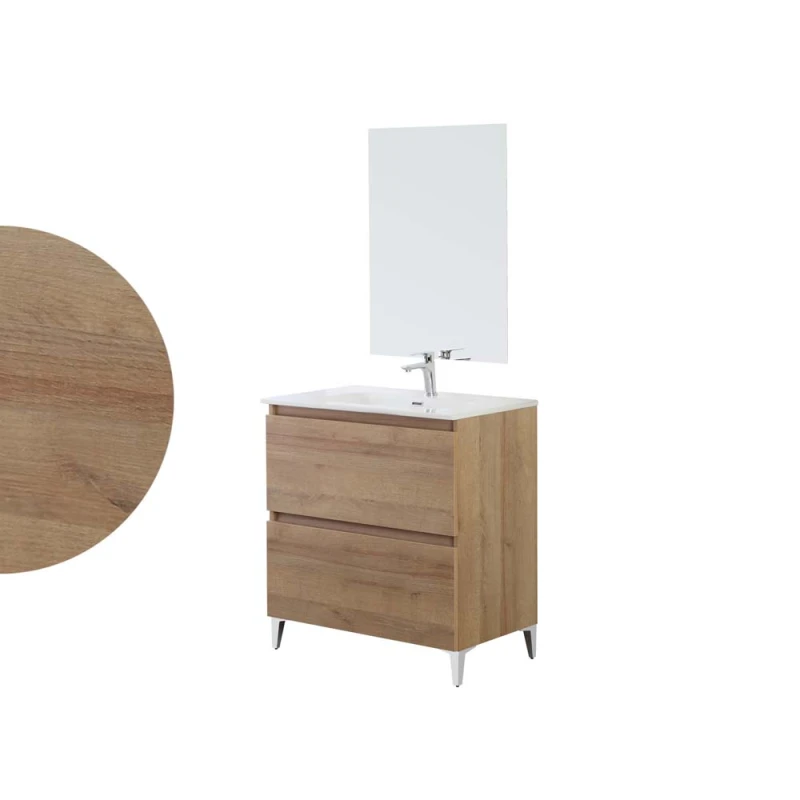Mobile bagno Revital Feridras 80 cm in rovere