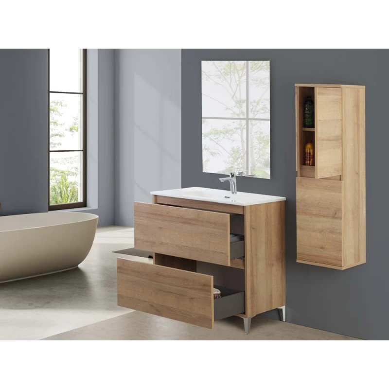 Mobile bagno Revital Feridras 80 cm in rovere