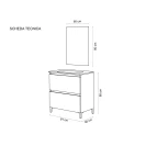 Mobile bagno Revital Feridras 80 cm in rovere