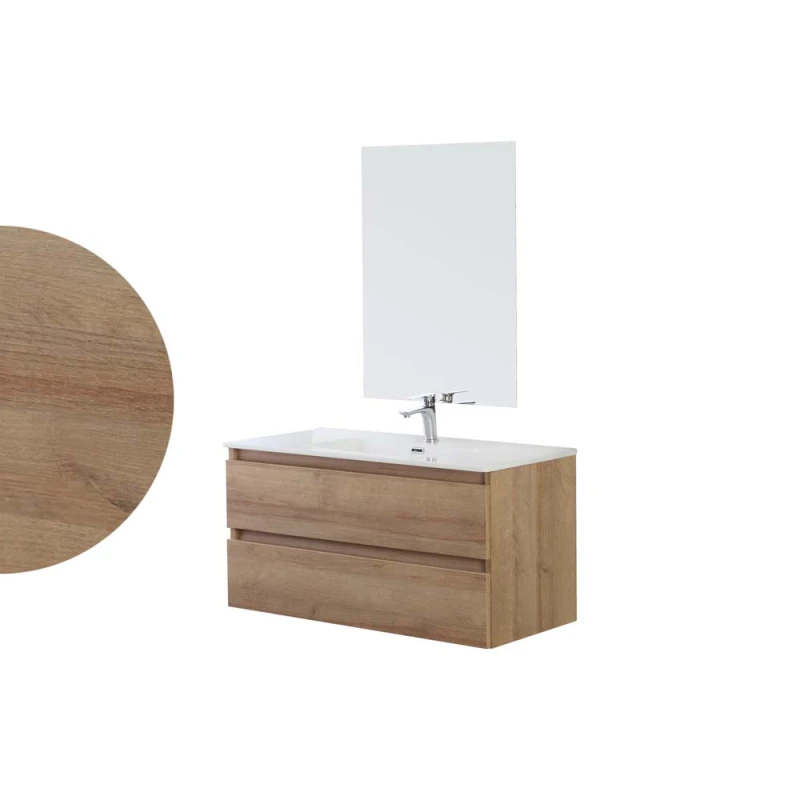 Mobile bagno sospeso Feridras Revital 80 rovere di Bordeaux