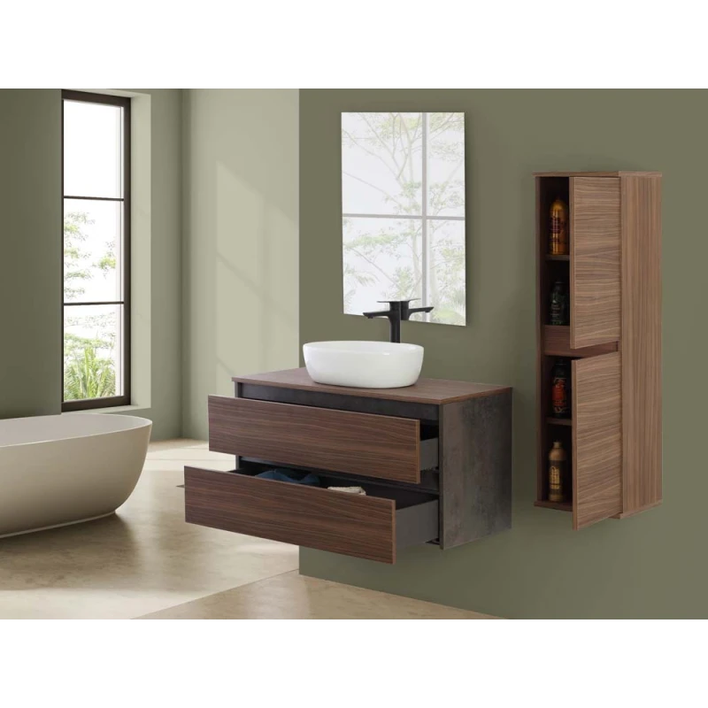 Mobile bagno Feridras Revital 100 cm in noce canaletto
