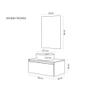 Composizione bagno Revital 80 Feridras - bianco frassinato