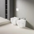 Vaso da terra Feridras T-Marmorizzato marmorizzato bianco