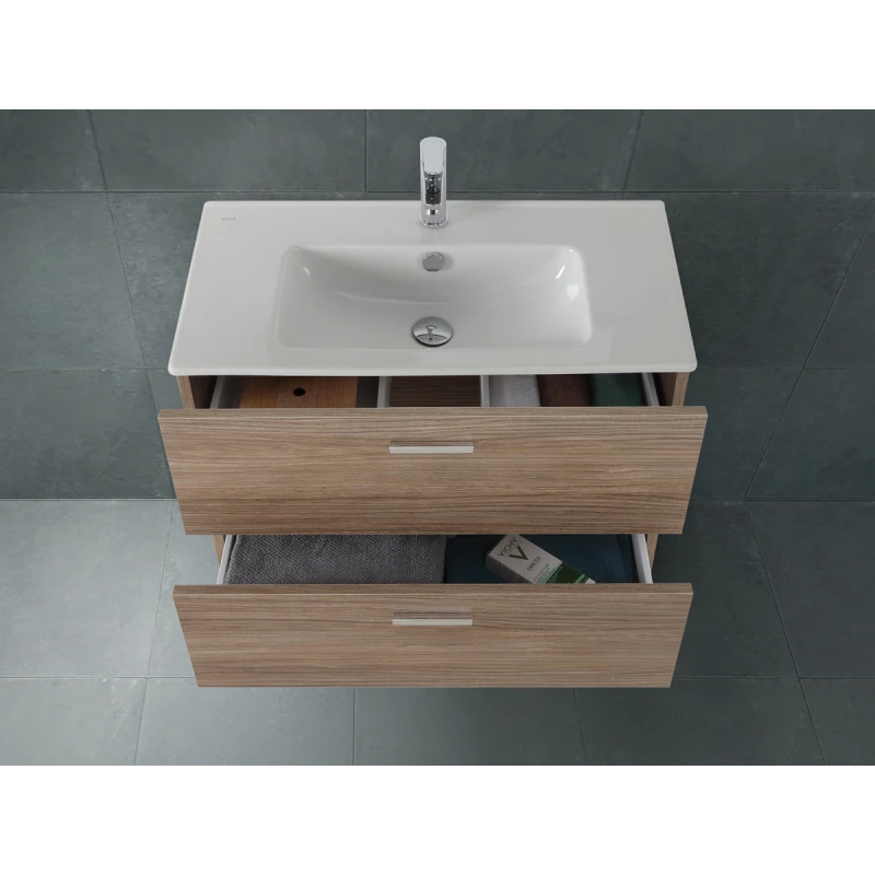 Mobile bagno sospeso Feridras Greta 80 cm rovere