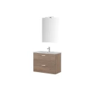 Mobile bagno sospeso Feridras Greta 80 cm rovere