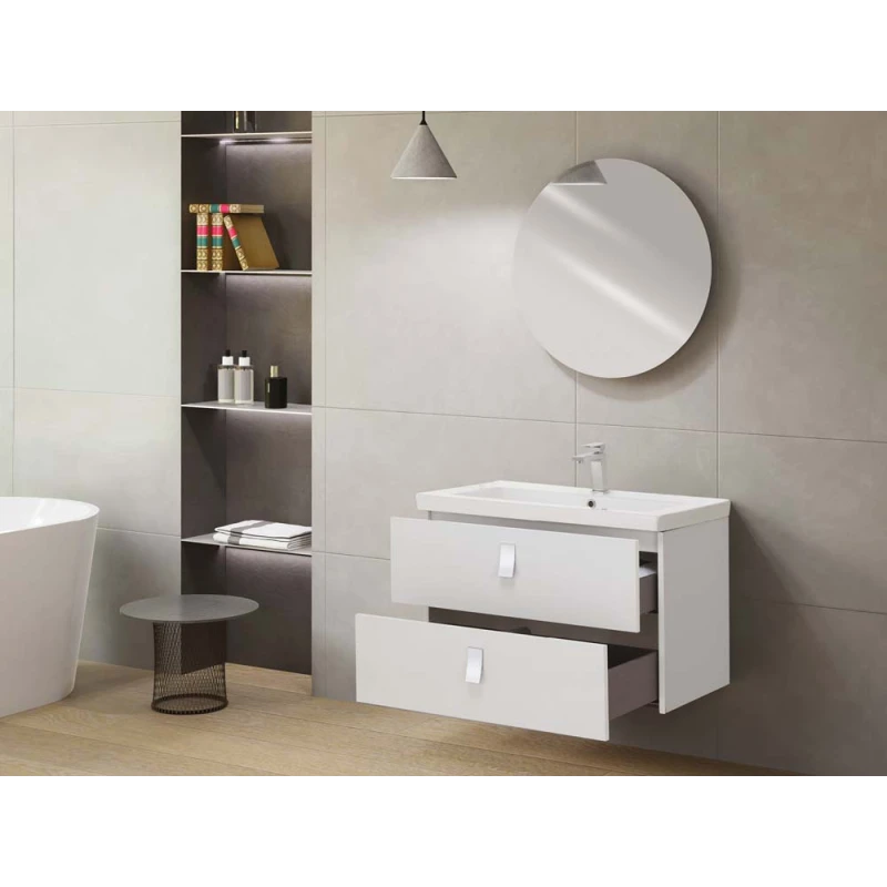 Mobile bagno Feridras Bravissimo 80 in bianco frassinato