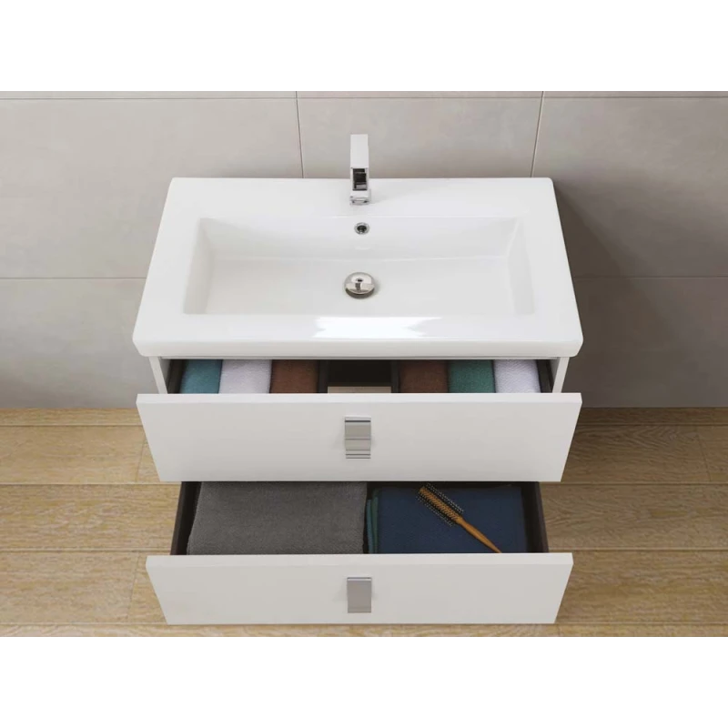 Mobile bagno Feridras Bravissimo 80 in bianco frassinato